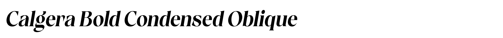 Calgera Bold Condensed Oblique image
